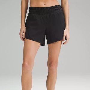 LULULEMON Track That Mid-Rise Lined Short 5" in Black